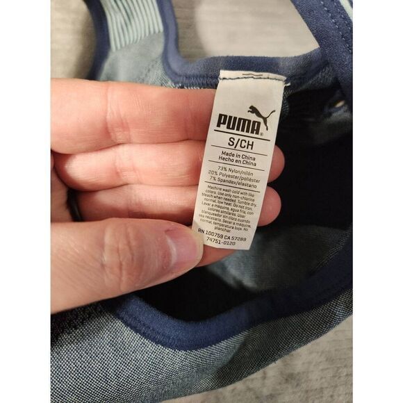 Puma Blue Heathered Sports Bra Size S - Picture 3 of 3